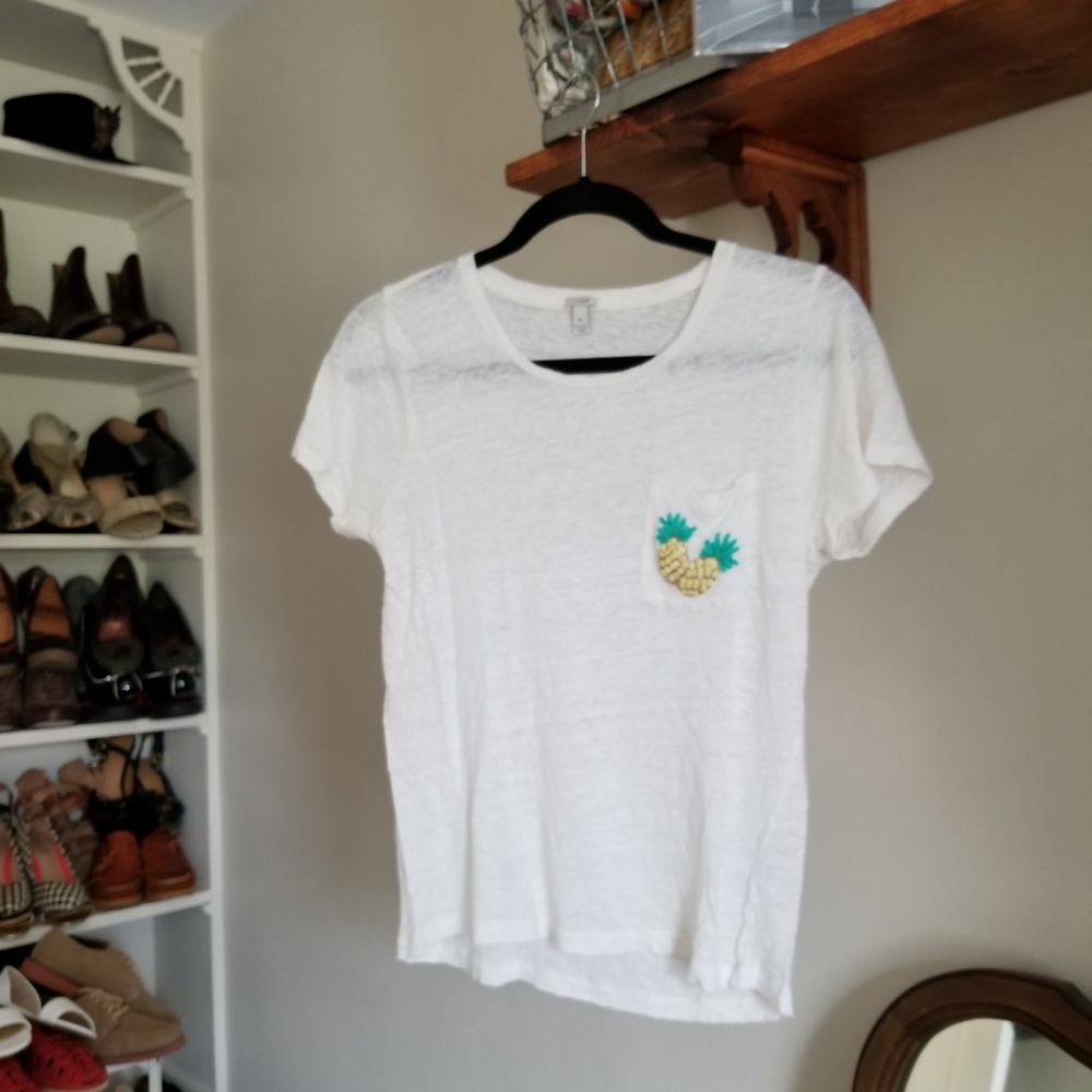 LAST CHANCE! - J.Crew - Pineapple Embellished Tee